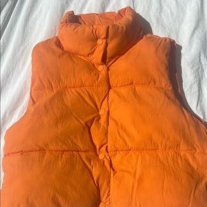 Vibrant Orange Puffer Vest